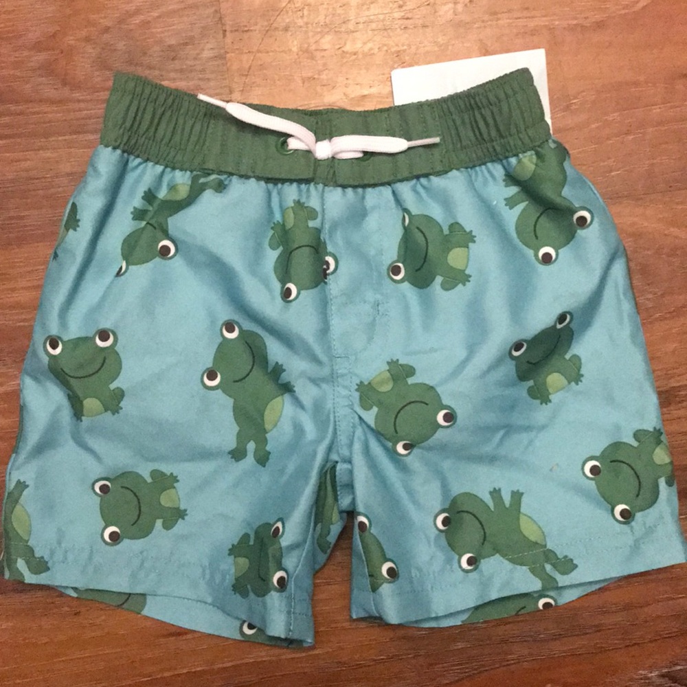 New Gymboree 6/12 month FROG Swim Trunks ~ A52
